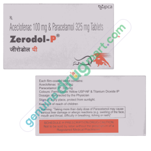 Zerodol P 100-500mg (Aceclofenacu2013Paracetamol)